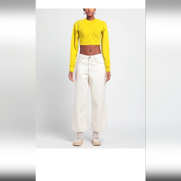 Meimeij Acid Green Structured Back Zip Top - Picture 2 of 7